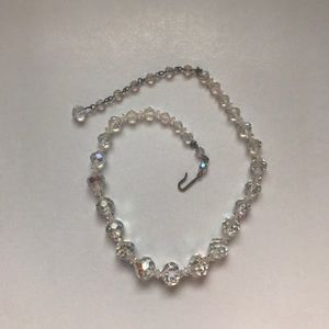 Vintage Short Single Strand Crystal Necklace